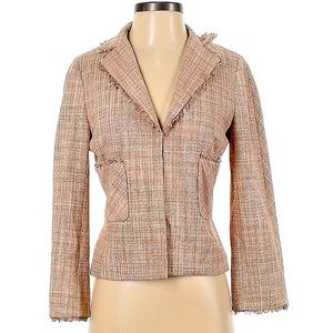 BCBGMAXAZRIA Cream Silk Blazer Size S